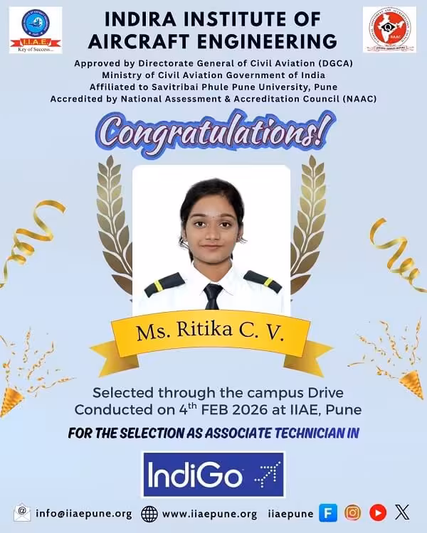 Ritika C V - IIAE Pune Placement Student